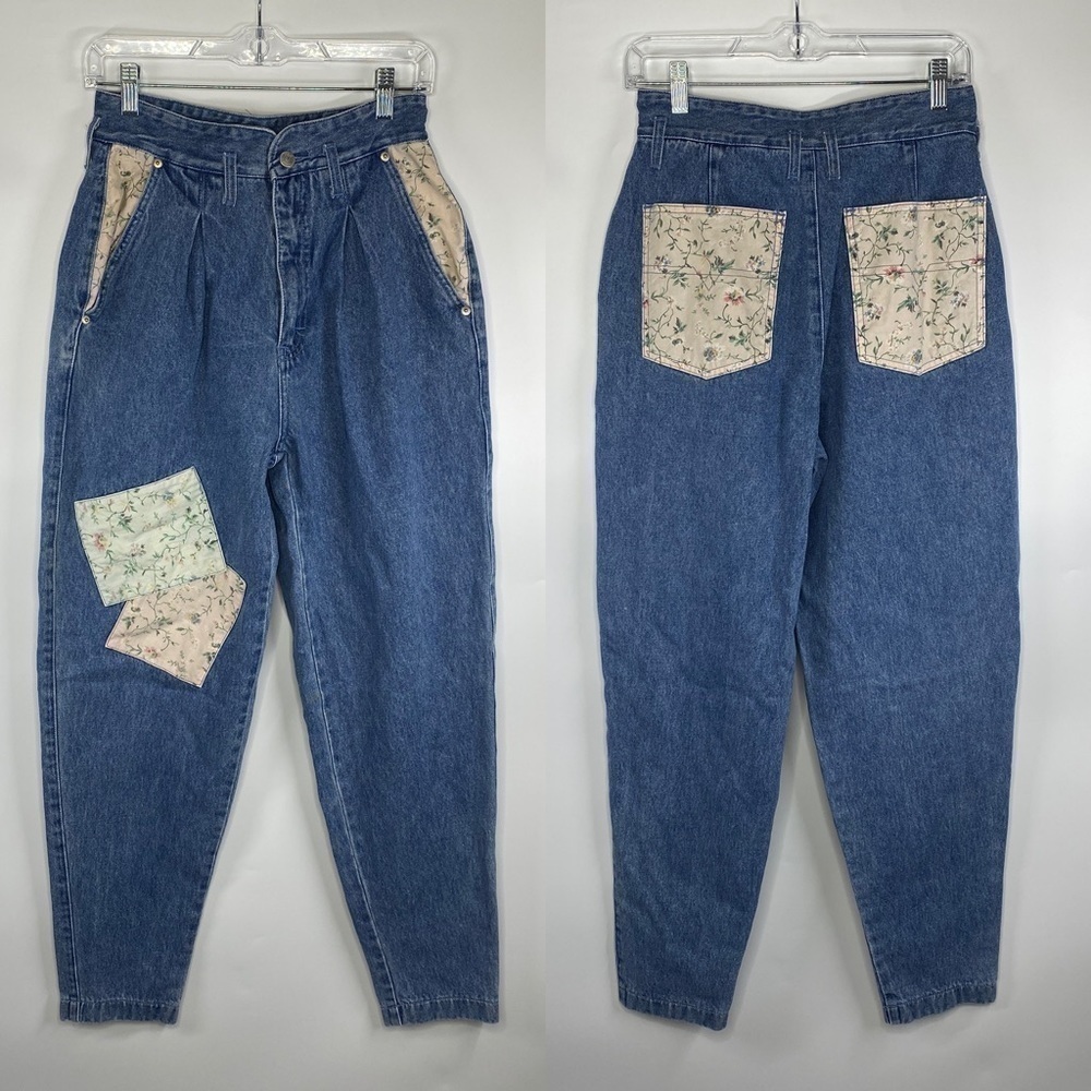 Vintage Stefano International Quilted Patchwork Jeans Size 10